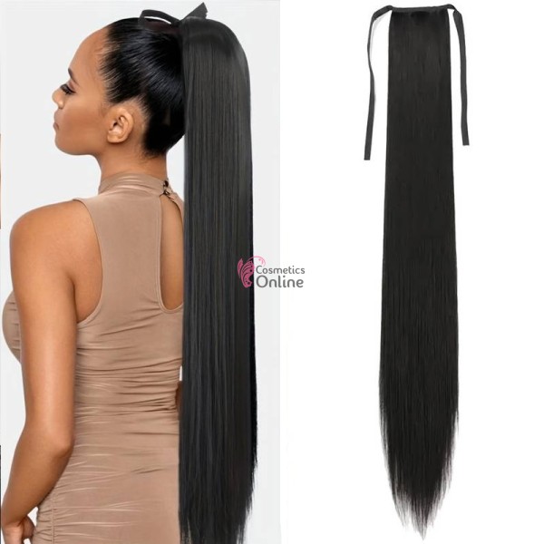 Extensie de par coada dreapta cu snur 70 cm Cod 137D-2 Brunet Natural